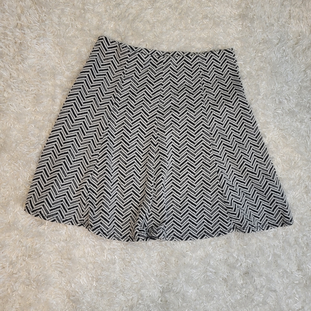 Charlotte Russe Women's Skirt, Black & White, Large
